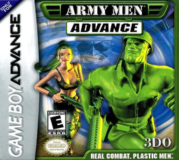 Army Men Advance box art for GameBoy Advance